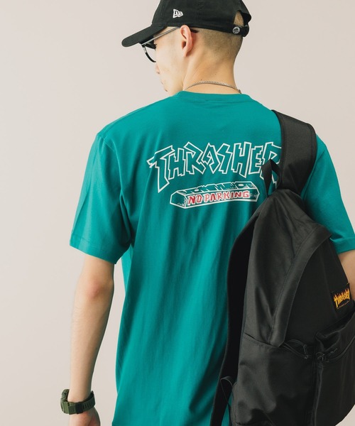 THRASHER(スラッシャー)の「ROOPTOKYO別注:THRASHER/スラッシャー NO PARKING 半袖Tシャツ バックプリント ロゴ スケーター(Tシャツ/カットソー・メンズ・グリーン/ブラック/ホワイト・XXL/L/XL/M)」の11枚目の写真