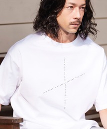 CAMBIO（カンビオ）の「mt8296- ビッグシルエットプリントTシャツ(famous quoteクロス)（Tシャツ/カットソー）」