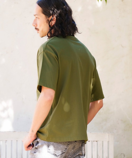 CAMBIO（カンビオ）の「mt8296- ビッグシルエットプリントTシャツ（famous quoteクロス）（Tシャツ/カットソー・メンズ・ネイビー/ブラック/ホワイト/カーキ・XL/L/M/S）」の11枚目の写真