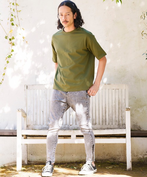 CAMBIO（カンビオ）の「mt8296- ビッグシルエットプリントTシャツ（famous quoteクロス）（Tシャツ/カットソー・メンズ・ネイビー/ブラック/ホワイト/カーキ・XL/L/M/S）」の13枚目の写真