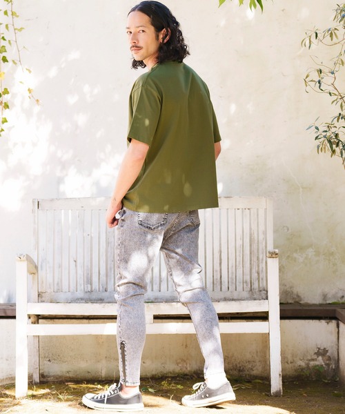 CAMBIO（カンビオ）の「mt8296- ビッグシルエットプリントTシャツ（famous quoteクロス）（Tシャツ/カットソー・メンズ・ネイビー/ブラック/ホワイト/カーキ・XL/L/M/S）」の14枚目の写真