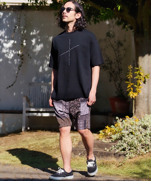 CAMBIO（カンビオ）の「mt8296- ビッグシルエットプリントTシャツ（famous quoteクロス）（Tシャツ/カットソー・メンズ・ネイビー/ブラック/ホワイト/カーキ・XL/L/M/S）」の18枚目の写真