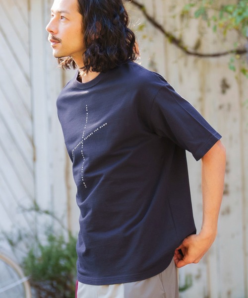 CAMBIO（カンビオ）の「mt8296- ビッグシルエットプリントTシャツ（famous quoteクロス）（Tシャツ/カットソー・メンズ・ネイビー/ブラック/ホワイト/カーキ・XL/L/M/S）」の20枚目の写真