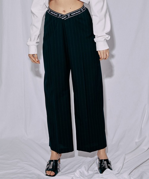 PRANK PROJECT（プランクプロジェクト）の「エラティックロゴトラウザーズ/Erratic Logo Trouser（スラックス・レディース・ネイビー/グレー/アイボリー・38/36）」の9枚目の写真