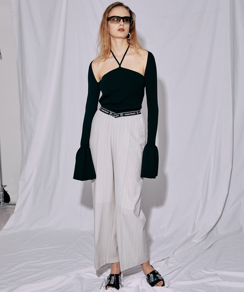 PRANK PROJECT（プランクプロジェクト）の「エラティックロゴトラウザーズ/Erratic Logo Trouser（スラックス・レディース・ネイビー/グレー/アイボリー・38/36）」の4枚目の写真