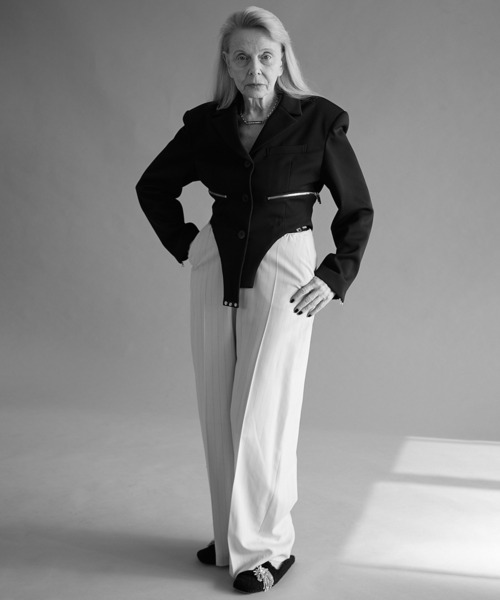 PRANK PROJECT（プランクプロジェクト）の「エラティックロゴトラウザーズ/Erratic Logo Trouser（スラックス・レディース・ネイビー/グレー/アイボリー・38/36）」の17枚目の写真