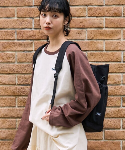 FREAK'S STORE（フリークスストア）の「TOWN CRAFT × FREAK'S STORE/タウンクラフト 別注 ベースボールロンＴ（Tシャツ/カットソー・レディース・ブラック/ブラウン/グリーン/ネイビー・ﾌﾘ-）」の2枚目の写真