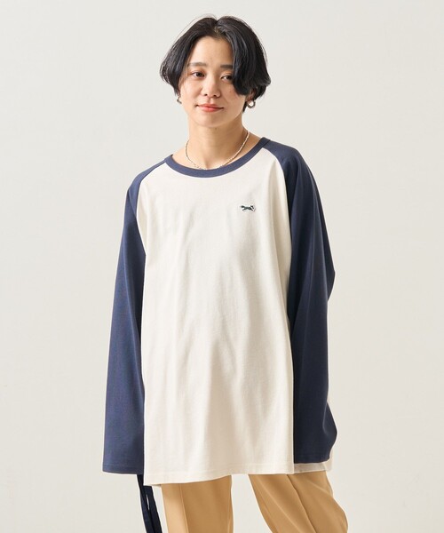 FREAK'S STORE（フリークスストア）の「TOWN CRAFT × FREAK'S STORE/タウンクラフト 別注 ベースボールロンＴ（Tシャツ/カットソー・レディース・ブラック/ブラウン/グリーン/ネイビー・ﾌﾘ-）」の14枚目の写真