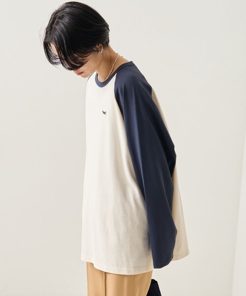 FREAK'S STORE（フリークスストア）の「TOWN CRAFT × FREAK'S STORE/タウンクラフト 別注 ベースボールロンＴ（Tシャツ/カットソー・レディース・ブラック/ブラウン/グリーン/ネイビー・ﾌﾘ-）」の15枚目の写真