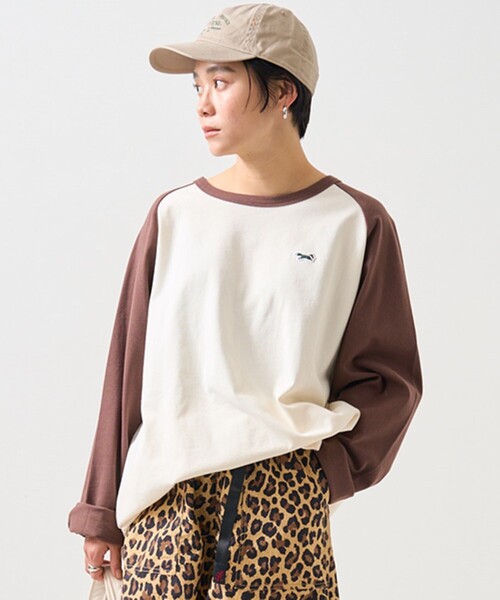 FREAK'S STORE（フリークスストア）の「TOWN CRAFT × FREAK'S STORE/タウンクラフト 別注 ベースボールロンＴ（Tシャツ/カットソー・レディース・ブラック/ブラウン/グリーン/ネイビー・ﾌﾘ-）」の17枚目の写真