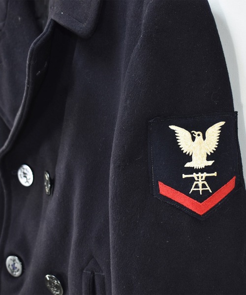 VINTAGE（ヴィンテージ）の「【ヴィンテージ古着】70～80's ミリタリー U.S.NAVY ウール Pコート（ピーコート・メンズ・ブラック・42）」の8枚目の写真