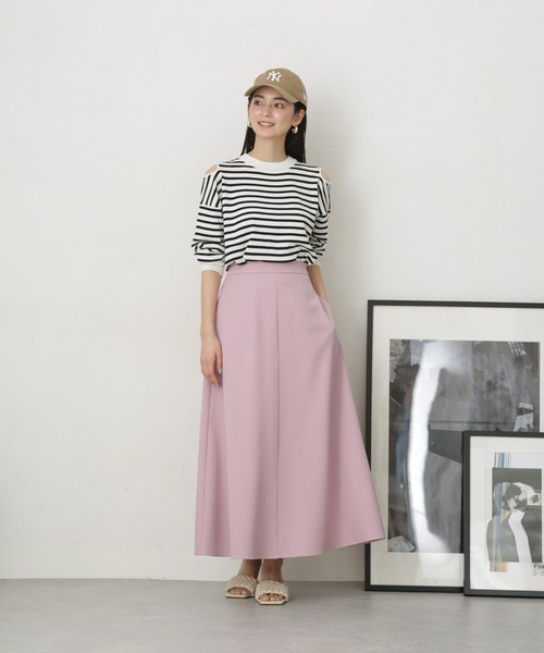 NANO universe(ナノユニバース)の「LB.04/2wayフレアジャンパースカート(ジャンパースカート・レディース・ブラック/ライトベージュ/パープル・FREE)」の11枚目の写真