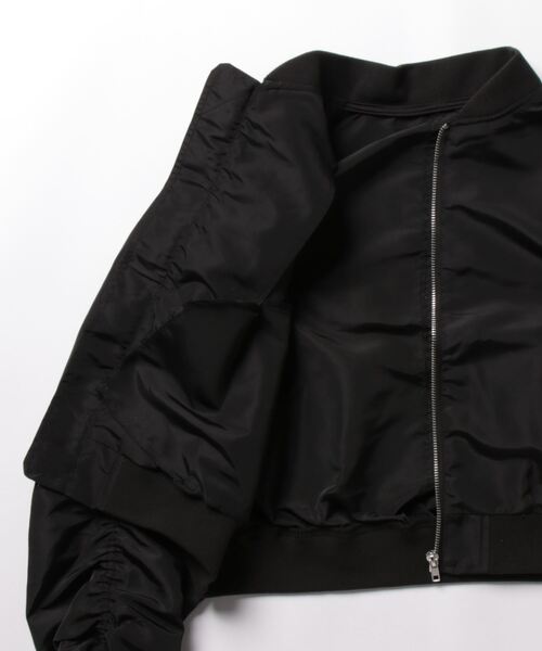 SpRay(スプレイ)の「クロップドMA1(MA-1・レディース・カーキ/ブラック/アイボリー・FREE)」の6枚目の写真