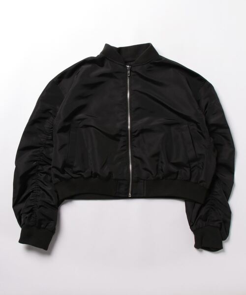 SpRay(スプレイ)の「クロップドMA1(MA-1・レディース・カーキ/ブラック/アイボリー・FREE)」の21枚目の写真