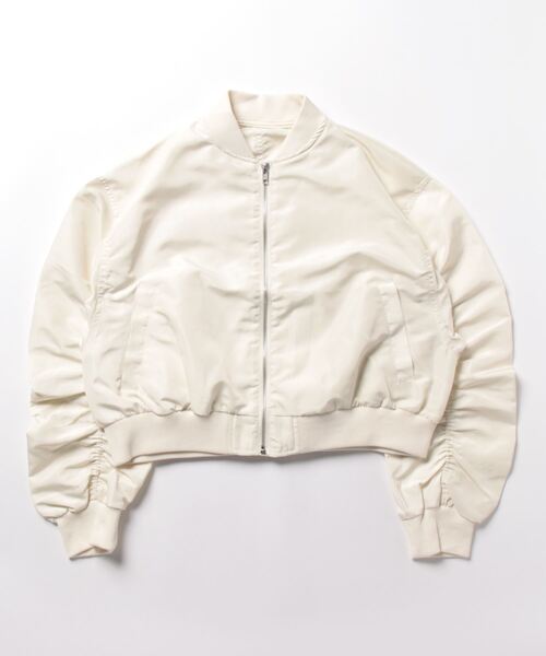 SpRay(スプレイ)の「クロップドMA1(MA-1・レディース・カーキ/ブラック/アイボリー・FREE)」の19枚目の写真