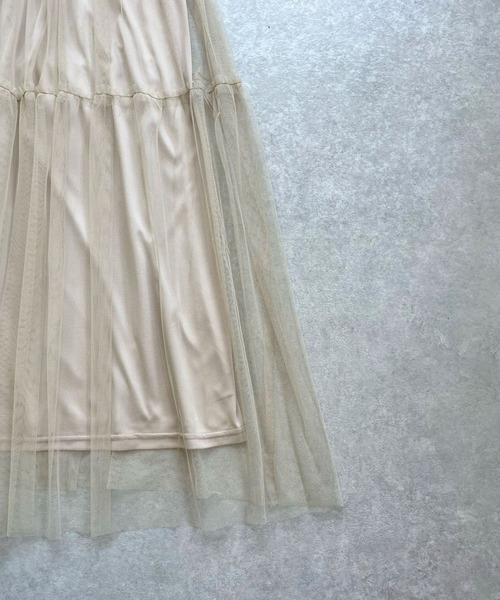 JUGLANS(ユグランス)の「☆ チュールティアードギャザースカート W1319(スカート・レディース・ベージュ/ピンク/ネイビー・FREE)」の22枚目の写真