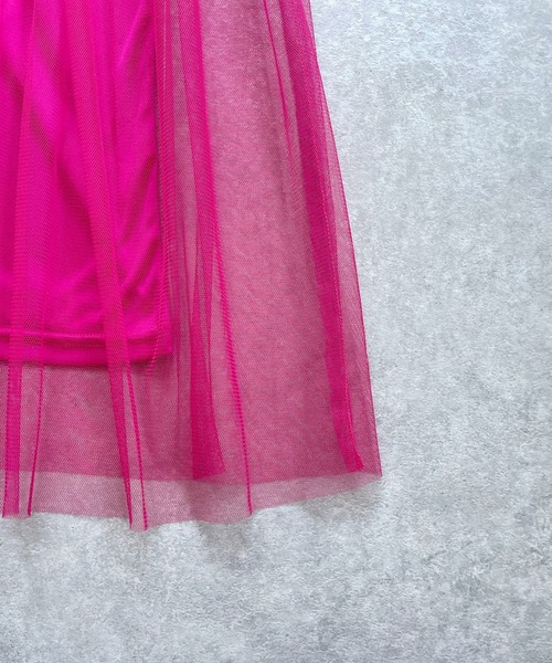 JUGLANS(ユグランス)の「☆ チュールティアードギャザースカート W1319(スカート・レディース・ベージュ/ピンク/ネイビー・FREE)」の16枚目の写真