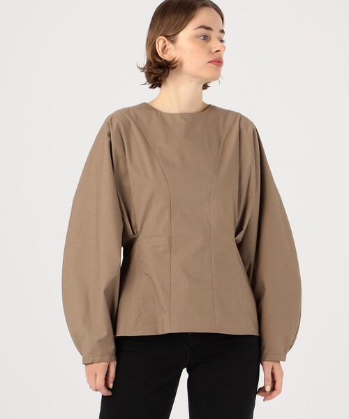 BY MALENE BIRGER(バイマレーネビルガー)の「BY MALENE BIRGER コットンブラウス(シャツ/ブラウス・レディース・ベージュ/ブラック・34)」の6枚目の写真