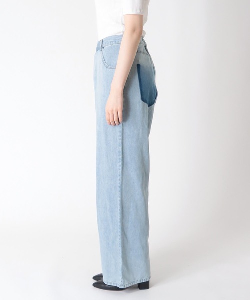 TITE IN THE STORE（ティテ　インザ　ストア）の「【CHIGNON/シニヨン】10.5オンスソフトデニムウエストアシメパンツ（デニムパンツ・レディース・ブルー/ネイビー・36/38）」の7枚目の写真