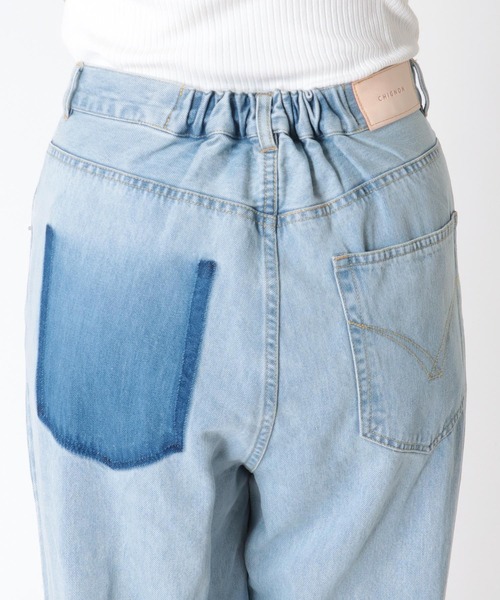 TITE IN THE STORE（ティテ　インザ　ストア）の「【CHIGNON/シニヨン】10.5オンスソフトデニムウエストアシメパンツ（デニムパンツ・レディース・ブルー/ネイビー・36/38）」の5枚目の写真