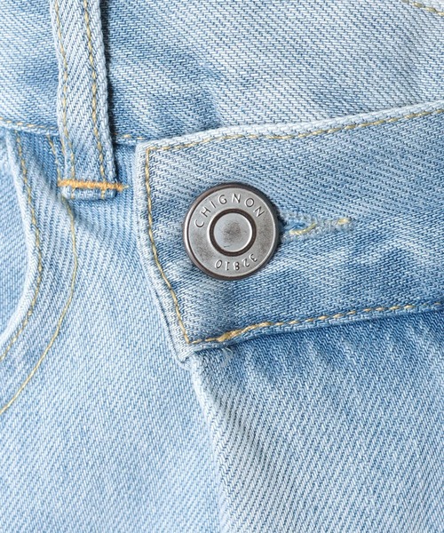TITE IN THE STORE（ティテ　インザ　ストア）の「【CHIGNON/シニヨン】10.5オンスソフトデニムウエストアシメパンツ（デニムパンツ・レディース・ブルー/ネイビー・36/38）」の8枚目の写真
