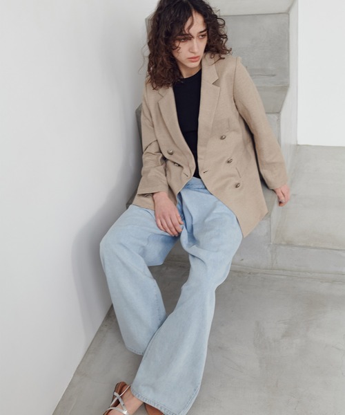 TITE IN THE STORE（ティテ　インザ　ストア）の「【CHIGNON/シニヨン】10.5オンスソフトデニムウエストアシメパンツ（デニムパンツ・レディース・ブルー/ネイビー・36/38）」の22枚目の写真