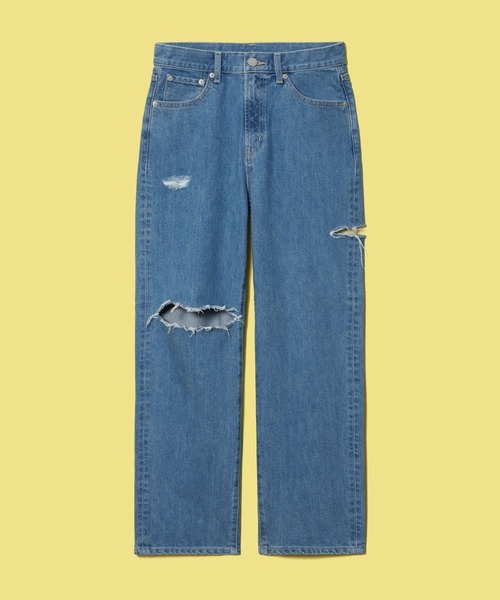 FOREVER 21（フォーエバー トゥエンティーワン）の「ストレートデニムパンツ（デニムパンツ・レディース・ライトインディゴブルー/ネイビー/グレー/ブルー・LARGE/MEDIUM/SMALL）」の12枚目の写真