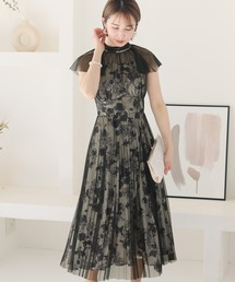 PourVous（プールヴー）の「ロング&ノースリーブ フォーマル チュール セレモニー 結婚式 パーティー ドレス オケージョンドレス お呼ばれ 二次会 成人式 同窓会 謝恩会 20代 30代（ドレス）」