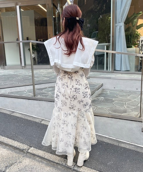 one after another NICE CLAUP(ワンアフターアナザーナイスクラップ)の「【襟取り外し可能】ビックカラーブラウス(シャツ/ブラウス・レディース・ブラック/チャコールグレー/オフホワイト・FREE)」の11枚目の写真