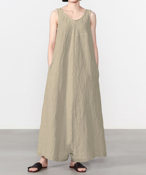 Bshop(ビショップ)の「isabella clementini | 2WAY リネンドレスパンツ WOMEN(サロペット/オーバーオール・レディース・Nat・38)」の8枚目の写真