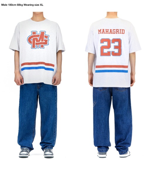 tシャツ 「mahagrid/マハグリッド」 90 HOCKEY JERSEY/90ホッケージャージ レディース メンズ MAHAGRID tシャツ 「mahagrid/マハグリッド」 90 HOCKEY JERSEY