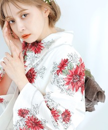 Dita | 1人で着られる浴衣5点セット 和歌山染工日本染め（ゆかた・兵児帯・下駄・着付け本・腰ひも）【K】(浴衣)