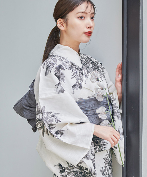 Dita（ディータ）の「1人で着られる浴衣5点セット 和歌山染工日本染め（ゆかた・兵児帯・下駄・着付け本・腰ひも）【K】（浴衣・レディース・その他6/その他4/その他7/その他9/その他8/その他1/その他2/その他3/その他5/その他10/その他11/その他12/その他13/その他14・FREE）」の8枚目の写真