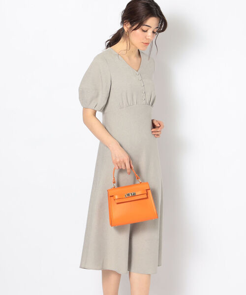 NOLLEY’S Sophi（ノーリーズソフィ）の「麻調フレアワンピース（ワンピース・レディース・ベージュ/ネイビー/グリーン・38/36）」の10枚目の写真