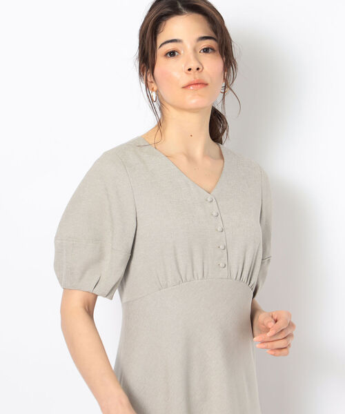 NOLLEY’S Sophi（ノーリーズソフィ）の「麻調フレアワンピース（ワンピース・レディース・ベージュ/ネイビー/グリーン・38/36）」の14枚目の写真