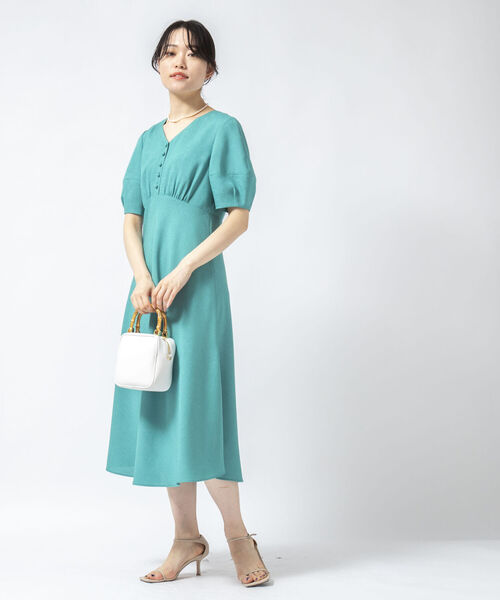 NOLLEY’S Sophi（ノーリーズソフィ）の「麻調フレアワンピース（ワンピース・レディース・ベージュ/ネイビー/グリーン・38/36）」の22枚目の写真