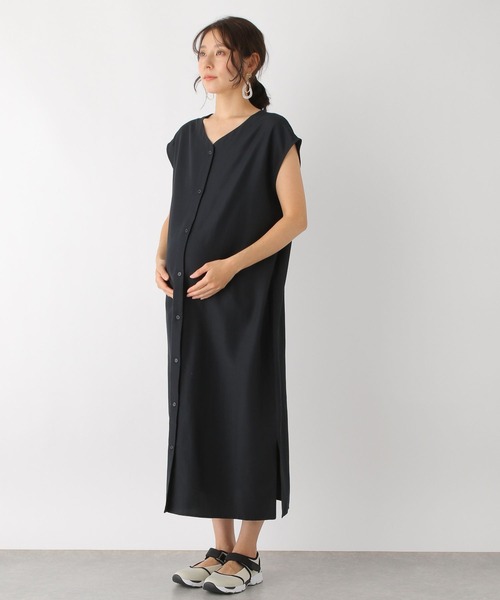 LEPSIM（レプシィム）の「マタニティ／ケープ付きワンピース　190461（マタニティウェア/グッズ・レディース・ブラック/オレンジ・FREE）」の5枚目の写真