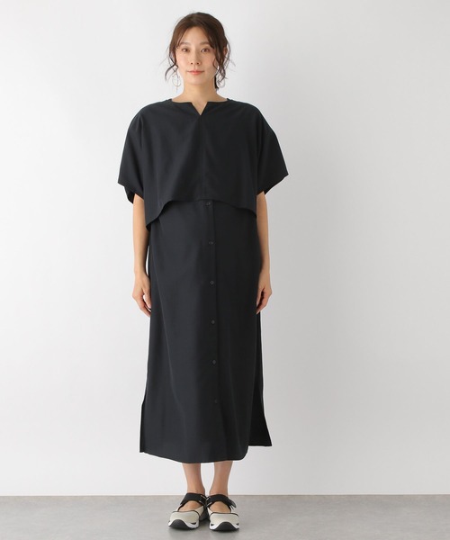 LEPSIM（レプシィム）の「マタニティ／ケープ付きワンピース　190461（マタニティウェア/グッズ・レディース・ブラック/オレンジ・FREE）」の10枚目の写真