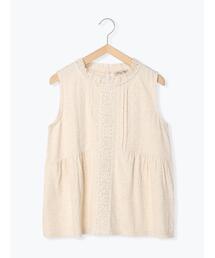Samansa Mos2 | スタンドレースノースリーブカットソー(タンクトップ)