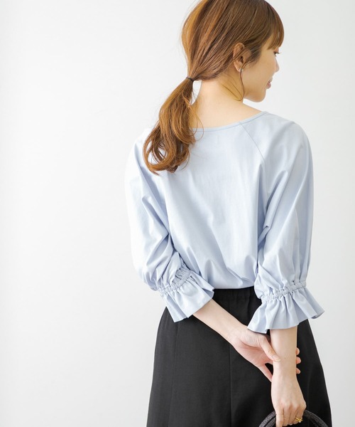 URBAN RESEARCH Sonny Label（アーバンリサーチサニーレーベル）の「キャンディースリーブカットプルオーバー（Tシャツ/カットソー・レディース・ブラック/ホワイト/ブルー/ミント/マスタード・FREE）」の4枚目の写真