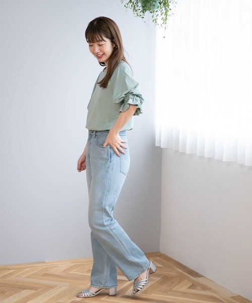 URBAN RESEARCH Sonny Label（アーバンリサーチサニーレーベル）の「キャンディースリーブカットプルオーバー（Tシャツ/カットソー・レディース・ブラック/ホワイト/ブルー/ミント/マスタード・FREE）」の9枚目の写真