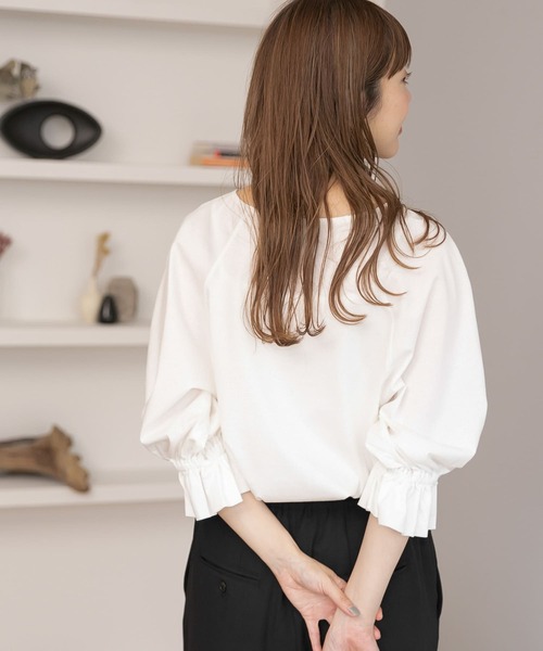 URBAN RESEARCH Sonny Label（アーバンリサーチサニーレーベル）の「キャンディースリーブカットプルオーバー（Tシャツ/カットソー・レディース・ブラック/ホワイト/ブルー/ミント/マスタード・FREE）」の15枚目の写真