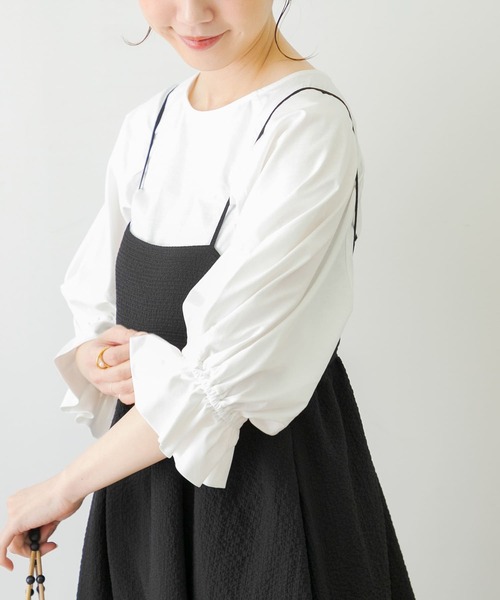 URBAN RESEARCH Sonny Label（アーバンリサーチサニーレーベル）の「キャンディースリーブカットプルオーバー（Tシャツ/カットソー・レディース・ブラック/ホワイト/ブルー/ミント/マスタード・FREE）」の16枚目の写真