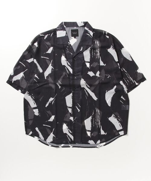 G.O.C（ジーオーシー）の「マルチ パターン ルーズ シフォン シアーシャツ（シャツ/ブラウス・メンズ・ブルー系その他/グリーン/ブラック系その他/ブラック/ホワイト/グレー・LARGE/SMALL/MEDIUM）」の17枚目の写真