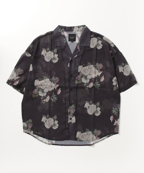 G.O.C（ジーオーシー）の「マルチ パターン ルーズ シフォン シアーシャツ（シャツ/ブラウス・メンズ・ブルー系その他/グリーン/ブラック系その他/ブラック/ホワイト/グレー・LARGE/SMALL/MEDIUM）」の22枚目の写真