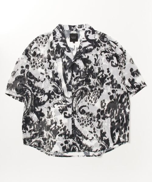 G.O.C（ジーオーシー）の「マルチ パターン ルーズ シフォン シアーシャツ（シャツ/ブラウス・メンズ・ブルー系その他/グリーン/ブラック系その他/ブラック/ホワイト/グレー・LARGE/SMALL/MEDIUM）」の12枚目の写真