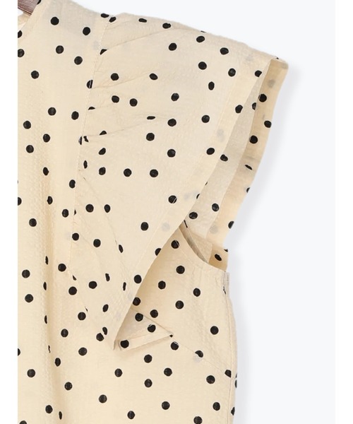 Te chichi（テチチ）の「サッカードットフレアスリーブブラウス（シャツ/ブラウス・レディース・オフホワイト/ブラック/カーキ・F）」の7枚目の写真