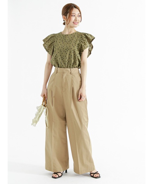 Te chichi（テチチ）の「サッカードットフレアスリーブブラウス（シャツ/ブラウス・レディース・オフホワイト/ブラック/カーキ・F）」の13枚目の写真