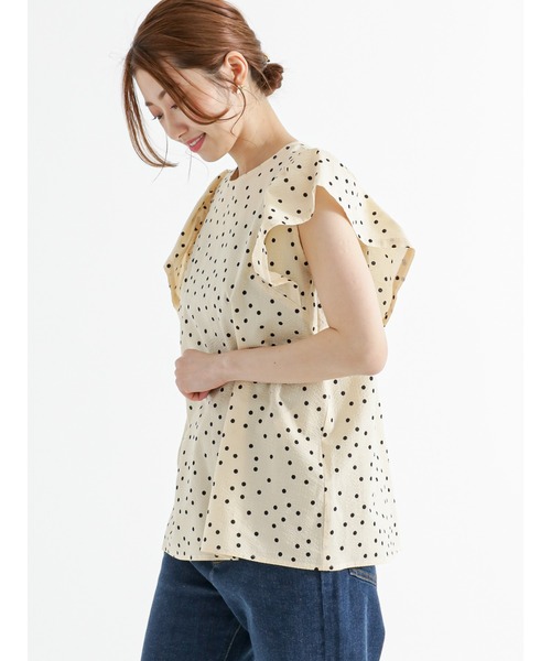 Te chichi（テチチ）の「サッカードットフレアスリーブブラウス（シャツ/ブラウス・レディース・オフホワイト/ブラック/カーキ・F）」の15枚目の写真