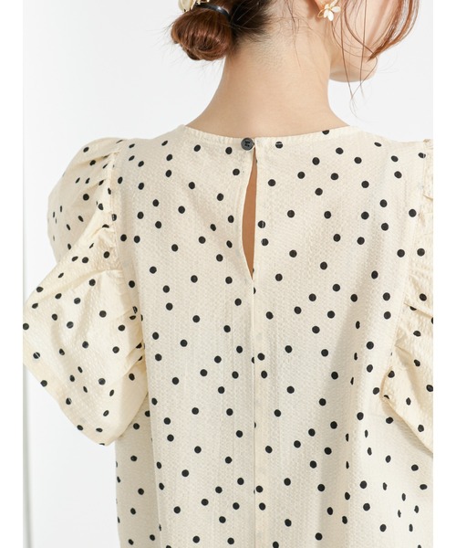 Te chichi（テチチ）の「サッカードットフレアスリーブブラウス（シャツ/ブラウス・レディース・オフホワイト/ブラック/カーキ・F）」の17枚目の写真